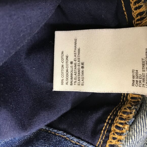 PILCRO - WOMEN'S 27 - BLUE DENIM ADJUSTABLE WAIST COTTON BLEND LOOSE WIDE JEANS - Picture 9 of 9